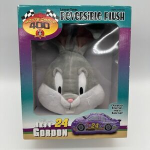 Vintage Bugs Bunny Jeff Gordon Reversible Race Car Plush NASCAR Looney Toons NIB